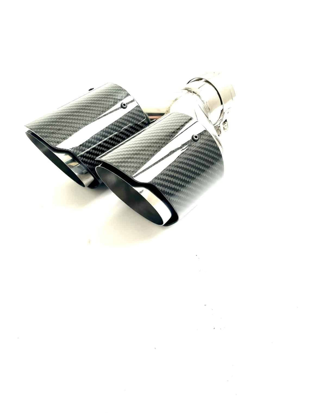 Dubbel Glans Carbon sierstuk | 2 x Ø 101 | Ongelijk | SETJE