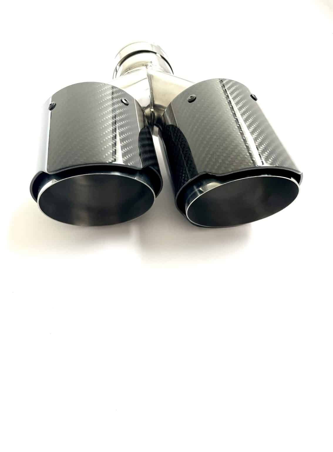 Dubbel Glans Carbon sierstuk | 2 x Ø 101 | Ongelijk | SETJE