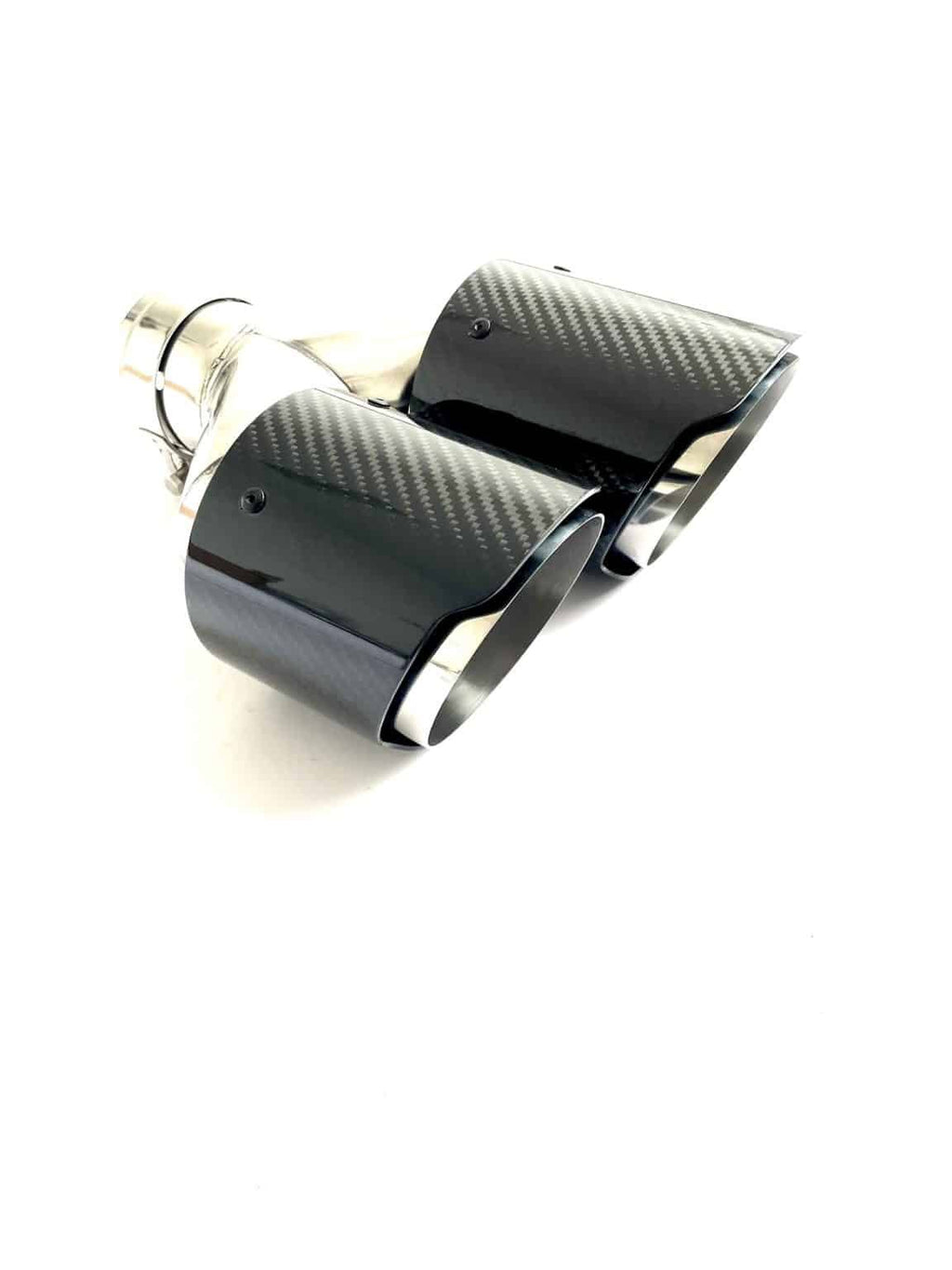 Dubbel Glans Carbon sierstuk | 2 x Ø 101 | Ongelijk | SETJE