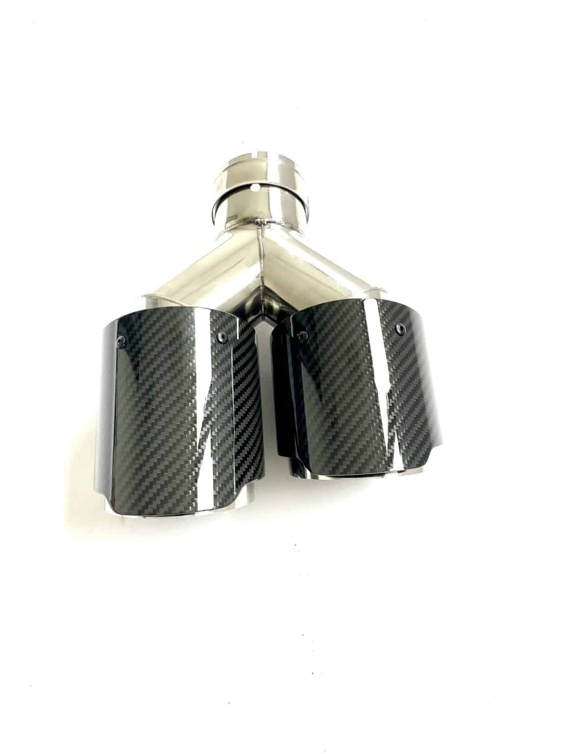 Dubbel Glans Carbon sierstuk | 2 x Ø 101 | Ongelijk | SETJE