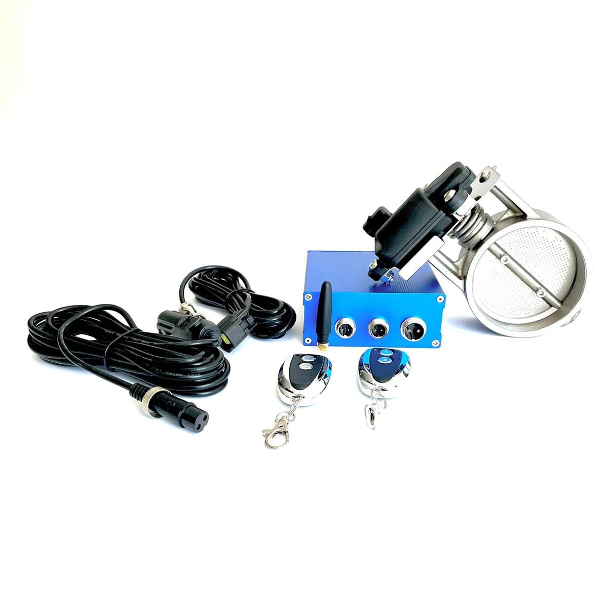 Elektrische rvs uitlaatklep set
