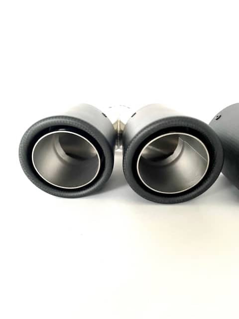 Dubbel Carbon sierstuk | 2 x Ø 76 | Ongelijk | SETJE