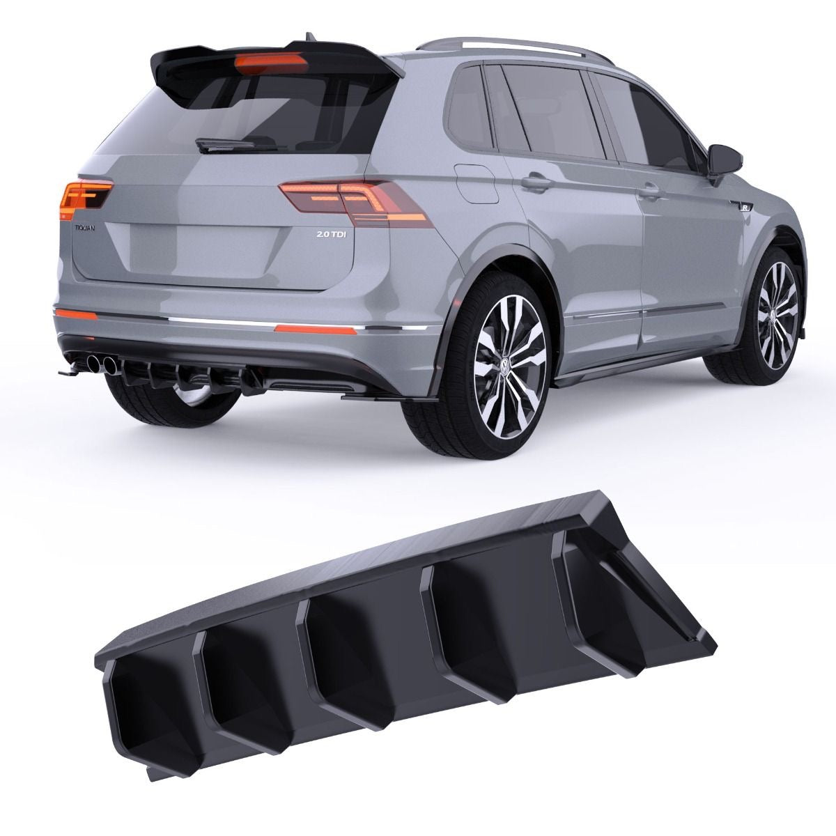 APEX - Diffuser geschikt voor Volkswagen Tiguan Mk2 R‑Line (2015–2020)