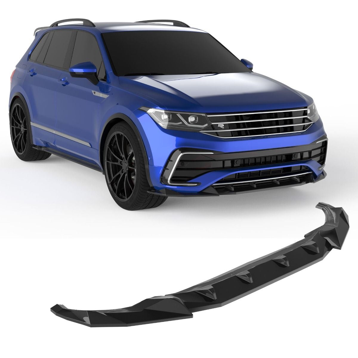 APEX - Frontsplitter geschikt voor Volkswagen Tiguan R / R-Line Mk2 Facelift (2020–2024)
