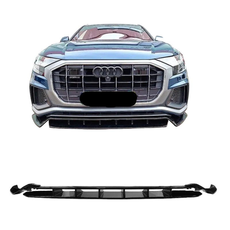 Frontspoiler | Audi Q8 S-line | Hoogglans Zwart | 2018-2024