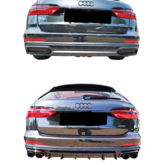 A6 S6 C8 Diffuser | hoogglans zwart | 2018 – 2025 | s-line |