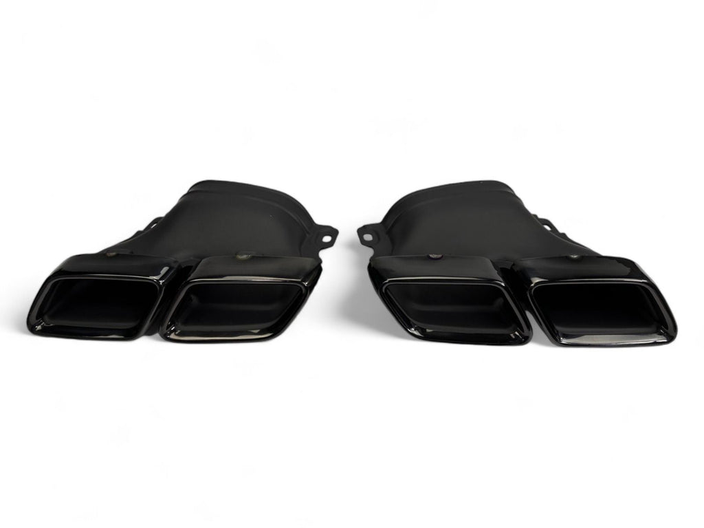 Diffuser + Uitlaatstukken (zwart) geschikt voor Mercedes S-kl. C217 A217 | 2014-2020