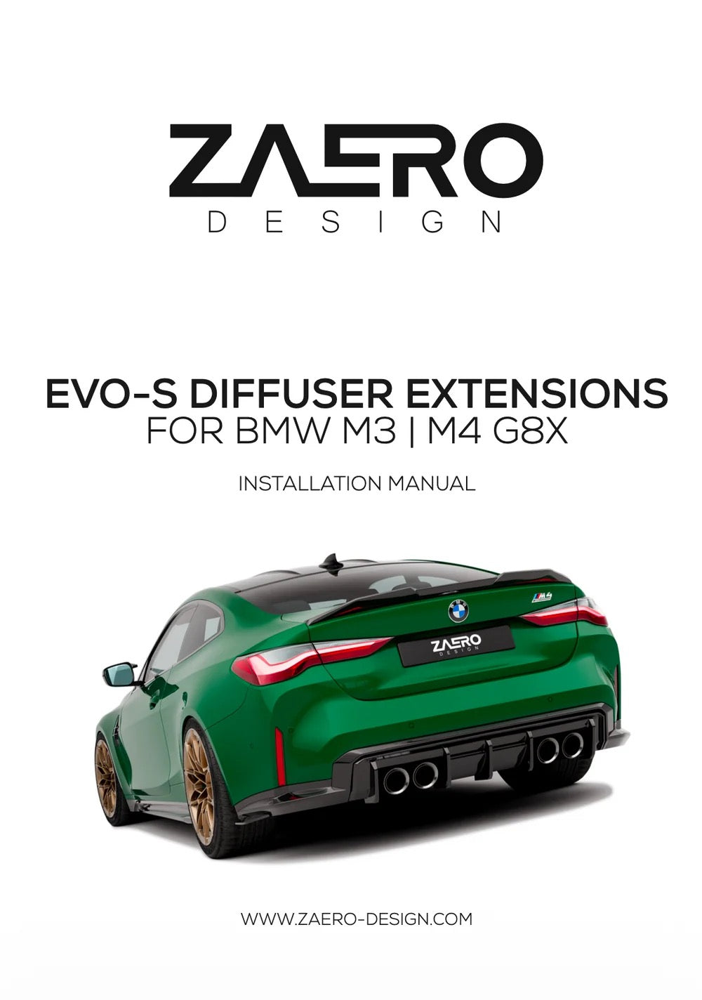 ZAERO Design Diffuser Extensions - BMW M4 G82/G83 | CPPerformance