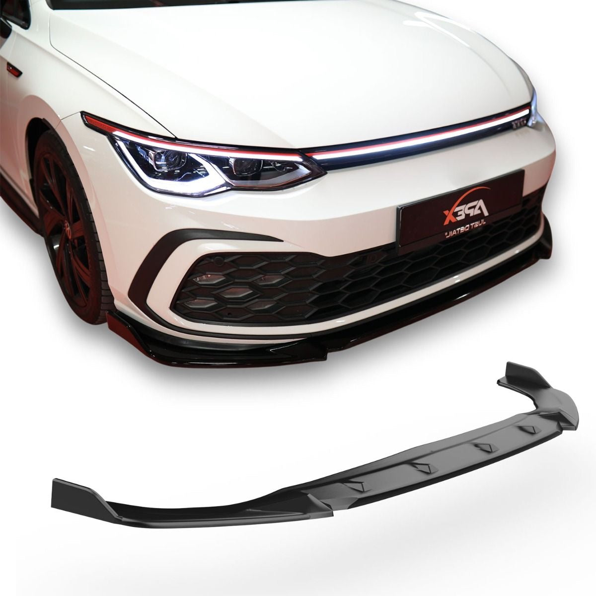 APEX - Frontsplitter geschikt voor Volkswagen Golf Mk8 GTI / GTE / GTD / R-Line (2020-2024)