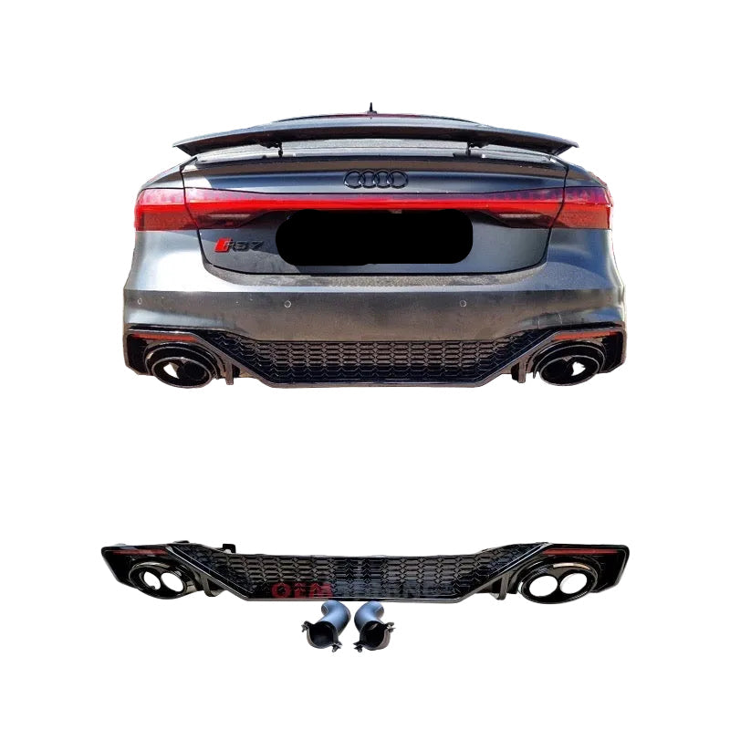 AUDI RS7 A7 4K8 Diffuser | Hoogglans zwart | 2018 – 2023