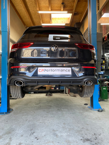 Golf 8 GTE sport uitlaat einddemper delete 101mm sierstukken