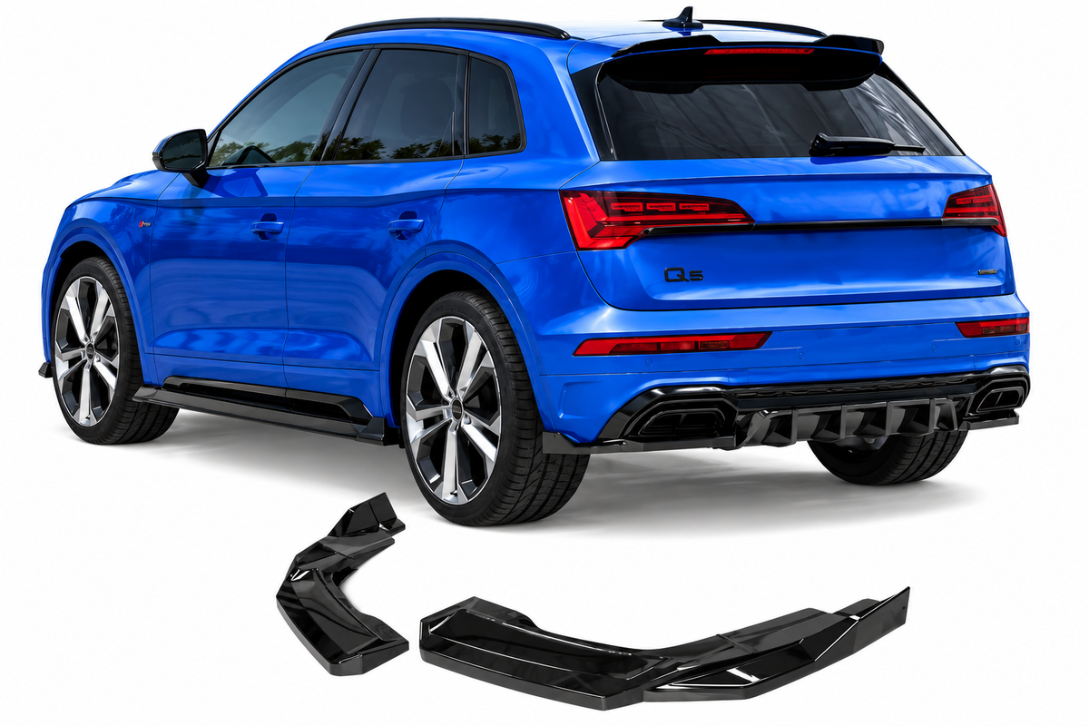 APEX diffuser zijsplitter Audi Q5 S-Line SQ5 Mk2 Facelift 2020-2024