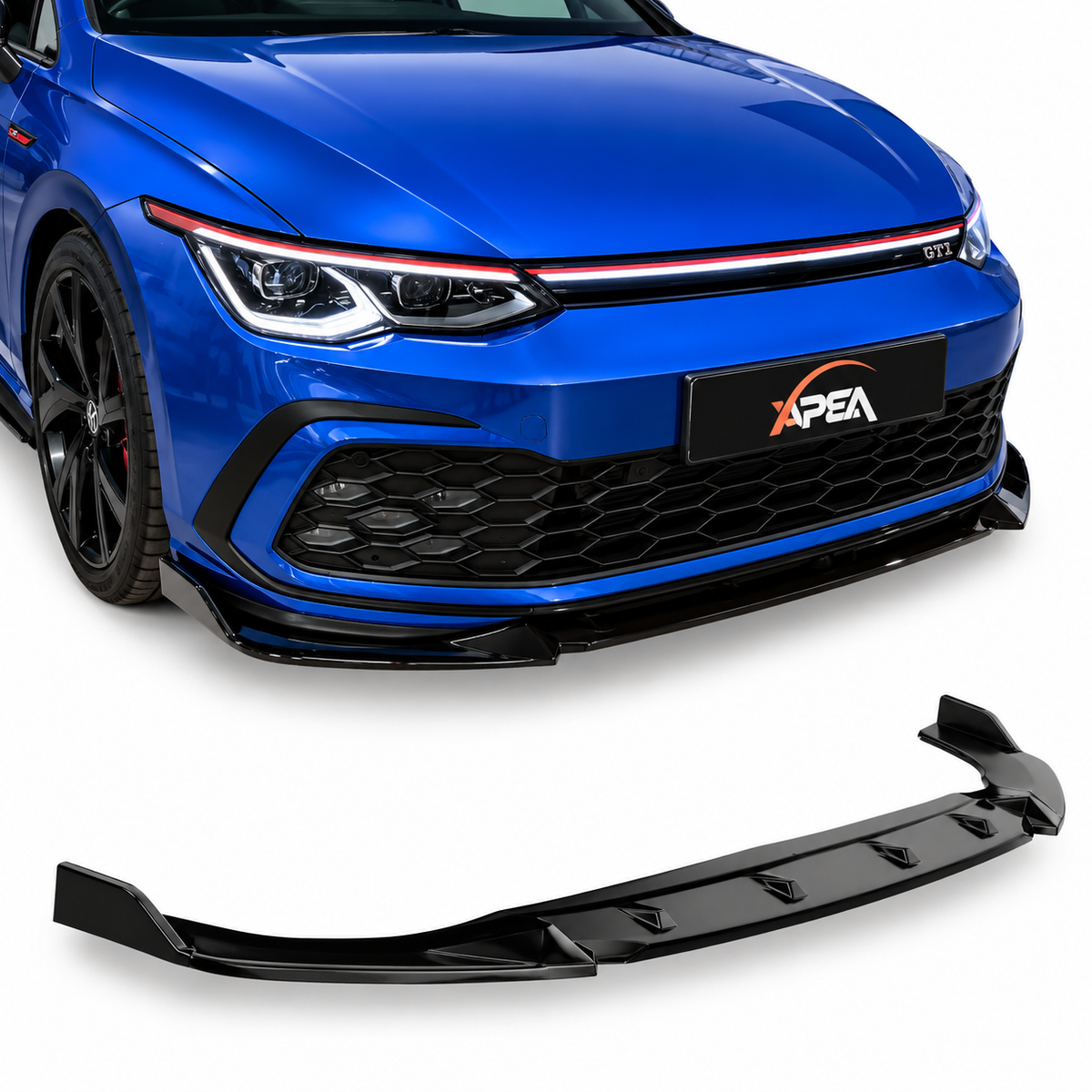 APEX frontsplitter Volkswagen Golf 8 GTI GTE GTD R-Line Leipzig Blue