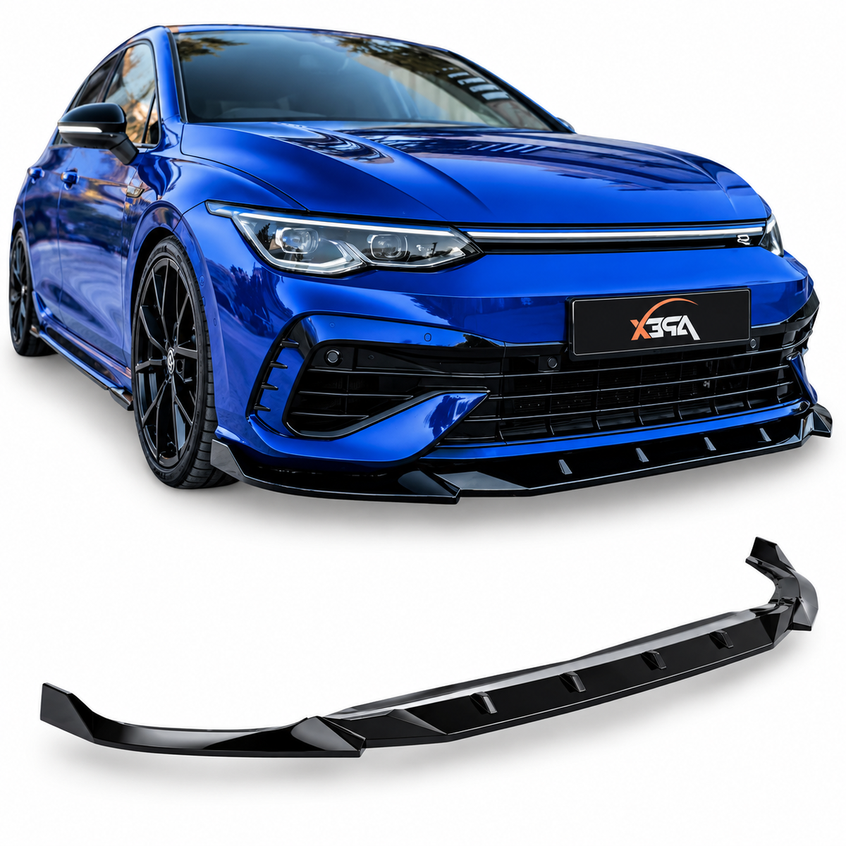 APEX frontsplitter Volkswagen Golf 8 R 2020-2024 Leipzig Blue