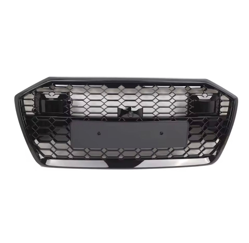 Voorzijde Audi A6 C8 honingraatgrille zonder embleem