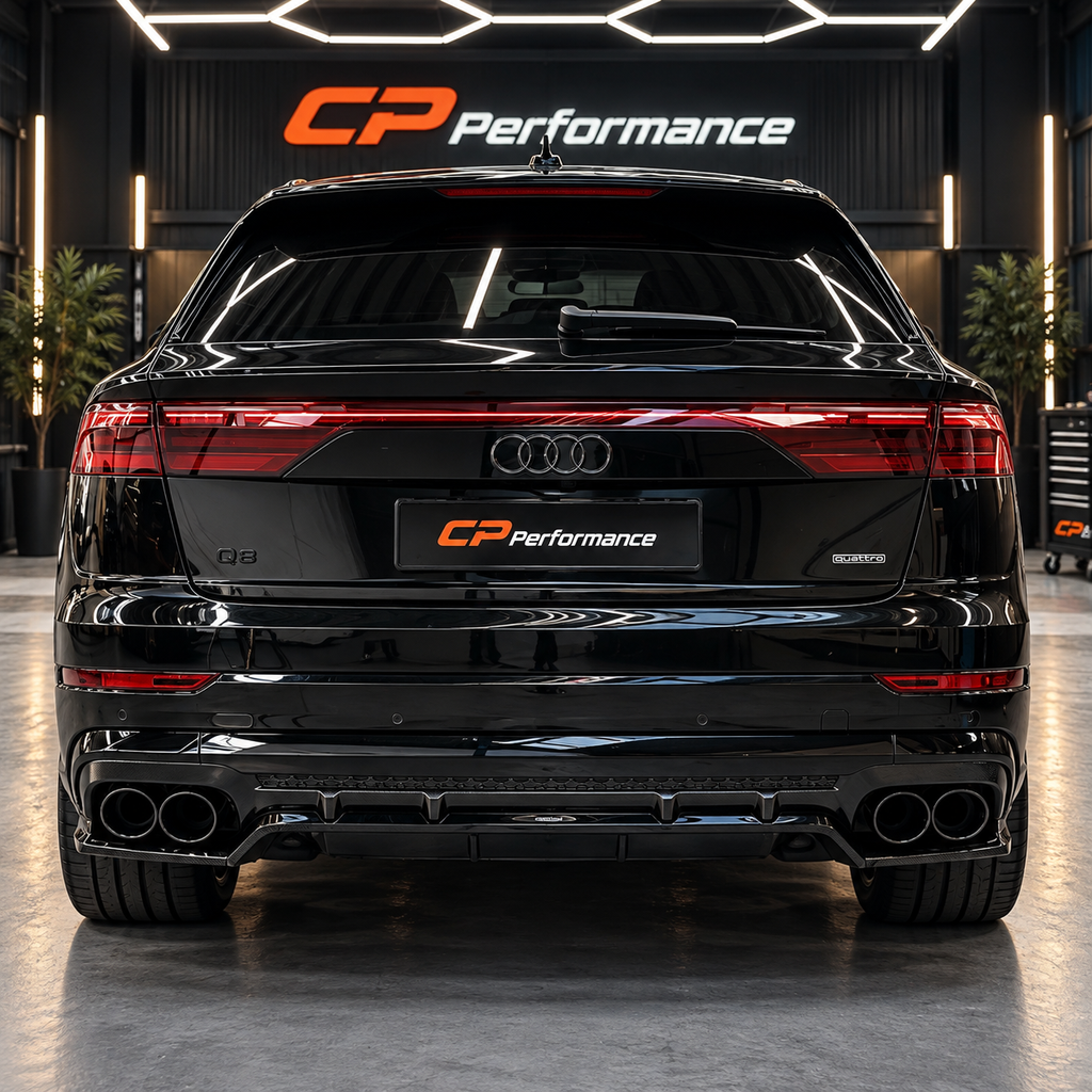 Audi Q8 S-Line met SQ8 look uitlaatsierstukken CPPerformance