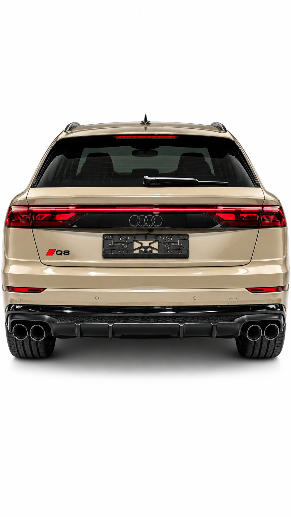 Audi Q8 S-Line SQ8 look uitlaatsierstukken witte achtergrond CPPerformance