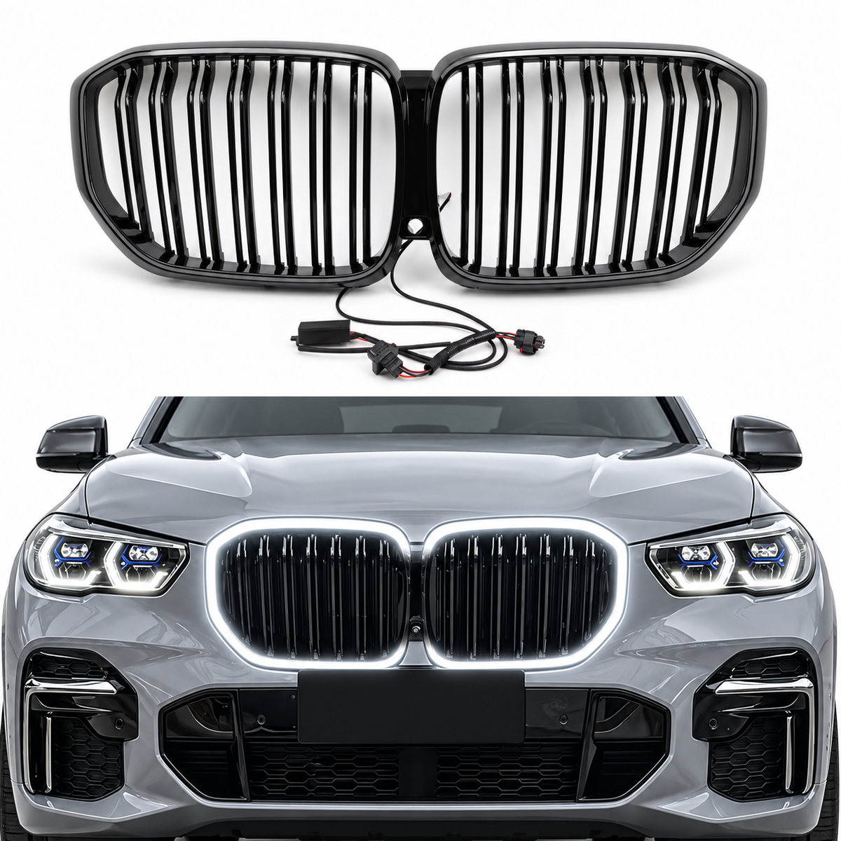 BMW X5 G05 verlichte hoogglans zwarte grille 2019–2022