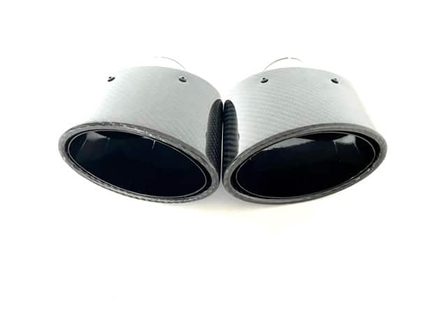 Ovaal zwart/Carbon sierstuk | 155 x 95 | afgeschuind | SET