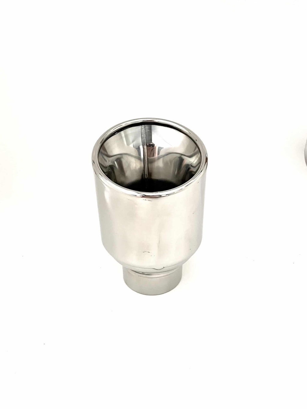 Enkel gepolijst uitlaat sierstuk | Ø 115 | Afgeschuind & gerold 63.5mm
