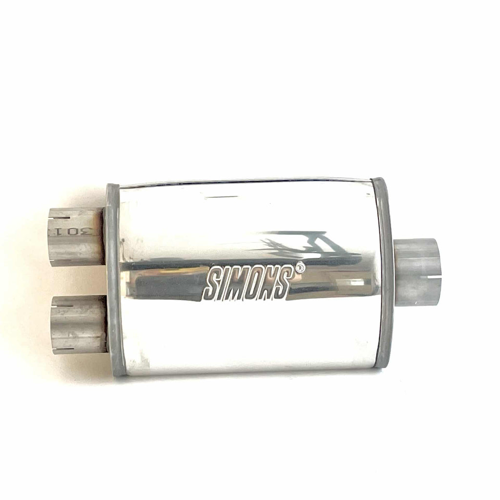 uitlaat demper split Ø 76.1/63.5 | 140/220 | 320 mm lang