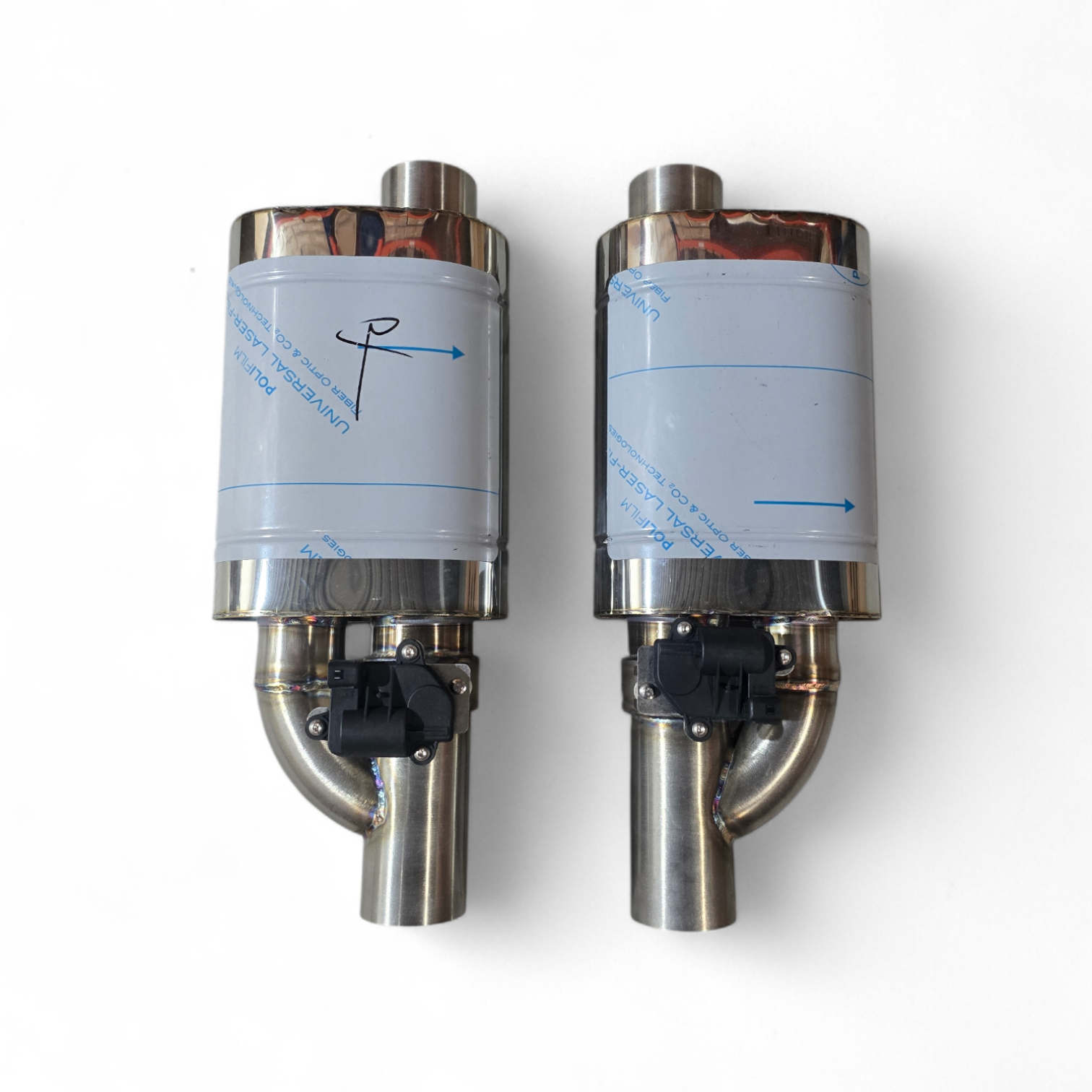 RVS Kleppendemper met elektrische klep en besturing | Ø 76,1 – 63,5 mm