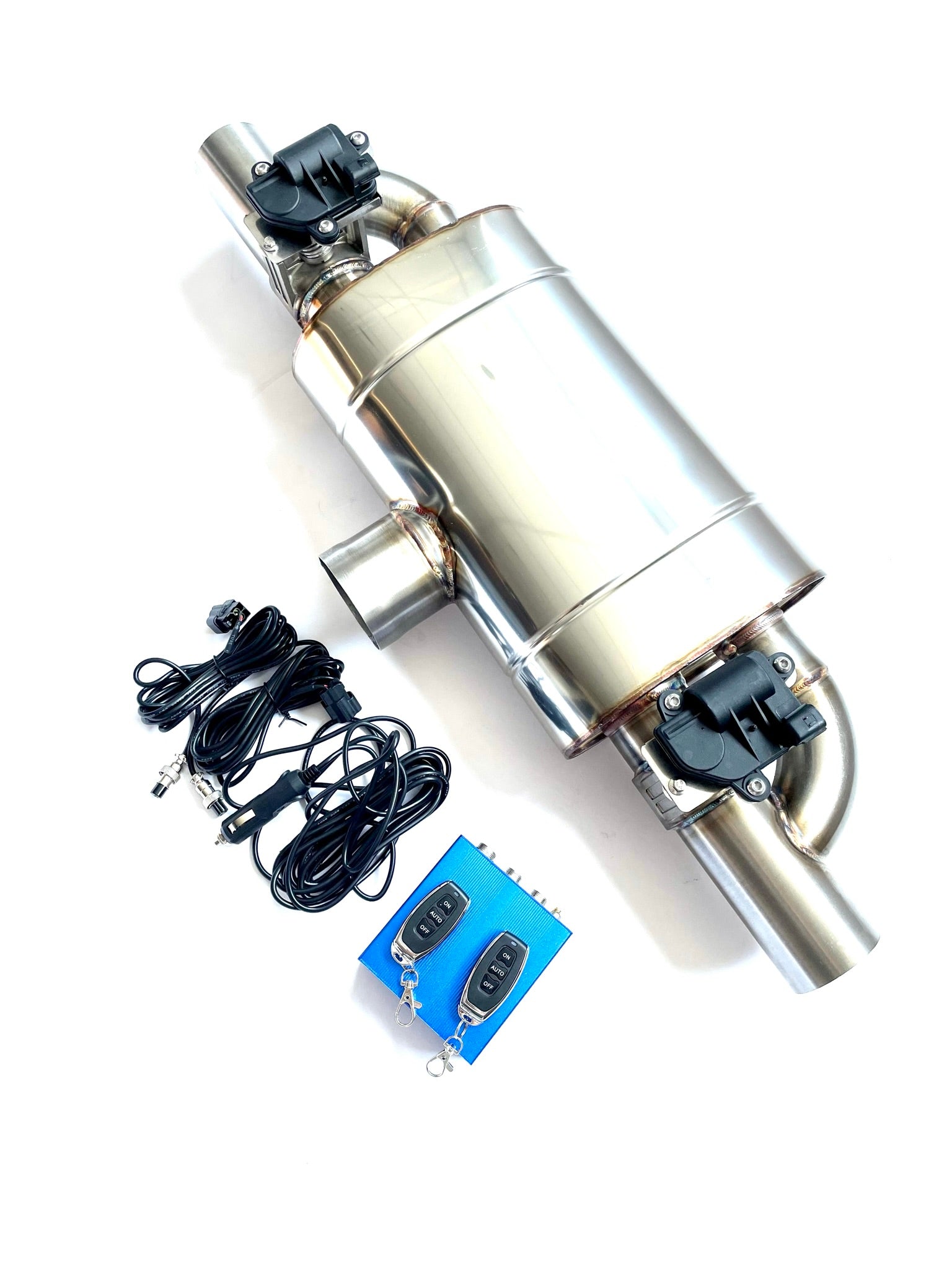 RVS Duplex Kleppendemper met elektrische klep en besturing | Ø 63,5 – 50,8 mm