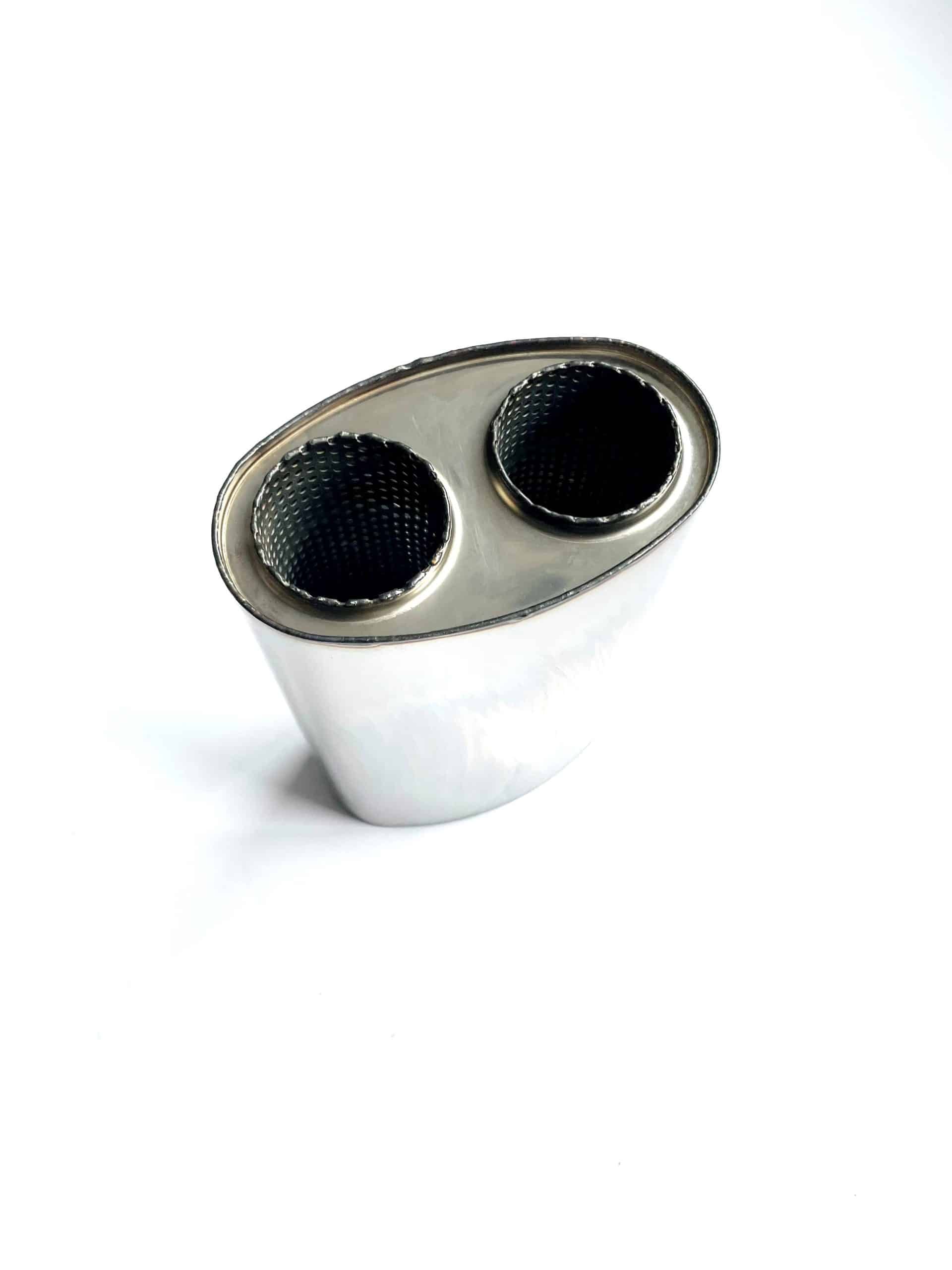 Demper duo Ø 63.5 RVS 2B | 115/185 | 300 mm lang