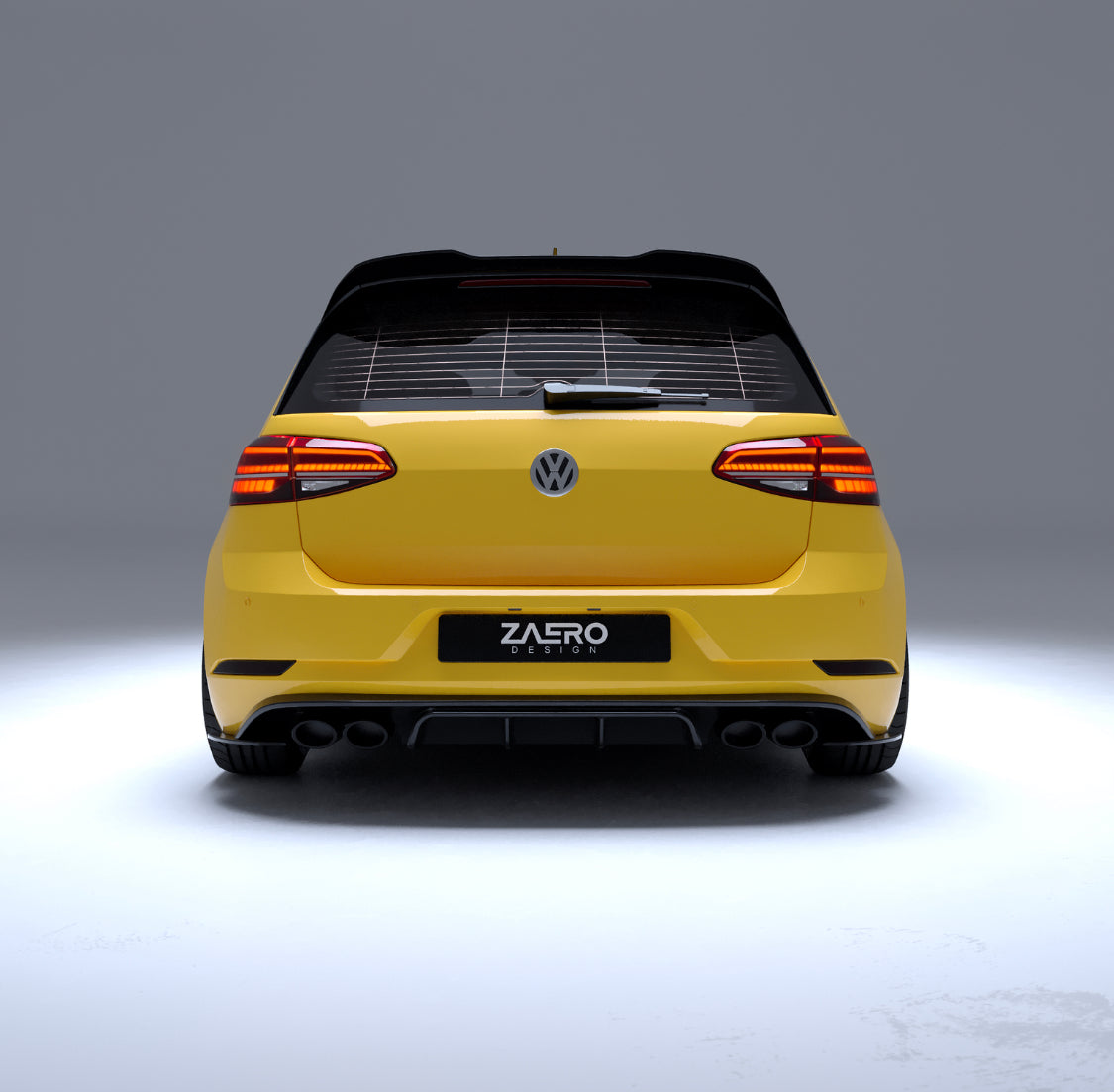 ZAERO Design diffuser Volkswagen Golf 7.5 R